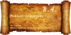 Makkai Algernon névjegykártya